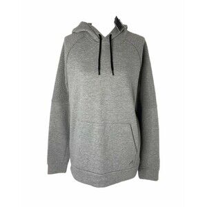 Alive Men's Hoodie Grey Quilted HTR Quick Dry Long Sleeve Size Medium